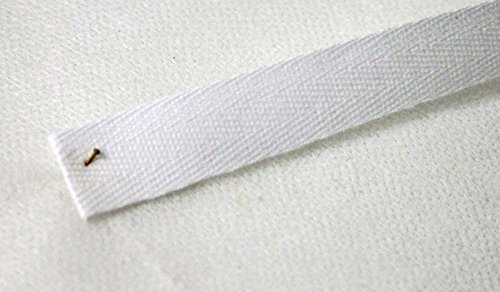 Telliswelt 1 Meter Deutsches Qualitäts Nahtband Köperband stabil 100% Baumwolle 20 mm breit weiß von Telliswelt