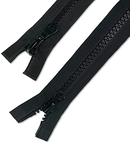 Telliswelt 2 Wege Reißverschluss - schwarz - mit beidseitiger Öffnung - ca. 8 mm extra breite Kunststoffzähne - praktisch - 3,9 cm breit - 50 cm lang Telliswelt 2 Wege Reißverschluss - schwarz - mit beidseitiger Öffnung - ca. 8 mm extra breite Kunststoffzähne - praktisch - 3,9 cm breit - 50 cm lang von Telliswelt