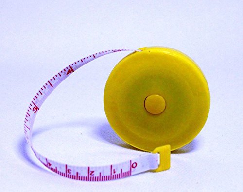 Telliswelt Schneidermaßband Maßband 150 cm 60 inch Gute Qualität Fiberglas rund Gelb von Telliswelt