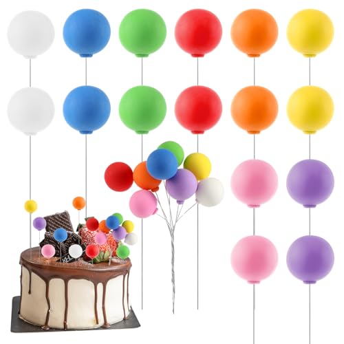 16 Stück Mini Kuchen Kugeln Hochzeit Tortendeko Regenbogen Bunte Cake Topper Luftballon Regenbogen Balloon Kuchendekoration Tortendeko Kugeln Luftballon Kuchen Deko für Geburtstag Babyparty 16 Stück Mini Kuchen Kugeln Hochzeit Tortendeko Regenbogen Bunte Cake Topper Luftballon Regenbogen Balloon Kuchendekoration Tortendeko Kugeln Luftballon Kuchen Deko für Geburtstag Babyparty von Telooco