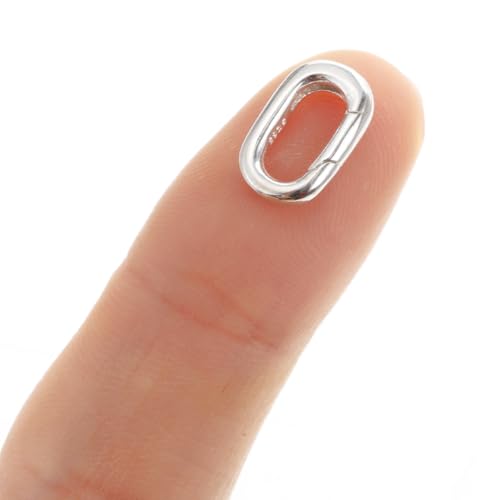 2 Stück Silber Schmuckverschluss Kettenverschluss Halskette Armband Verschlüsse Karabiner Ovaler Federtürverbinder Karabiner Kleine Ringverschluss für Herstellung von Schmuck Armbänder 2 Stück Silber Schmuckverschluss Kettenverschluss Halskette Armband Verschlüsse Karabiner Ovaler Federtürverbinder Karabiner Kleine Ringverschluss für Herstellung von Schmuck Armbänder von Telooco
