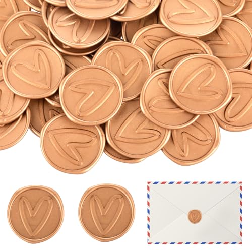 25 Stück Herz Wachssiegel Selbstklebend Gold Siegelaufkleber Vintage Wachssiegel Umschlag Versiegelungsaufkleber Wachssiegel Aufkleber für Weihnachten Hochzeit Geburtstag Geschenktüte von Telooco