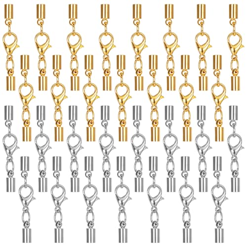 30 Stück Kettenverschluss Gold Silber DIY Schmuckverschluss Armband Halskette Kette Verschluss Schmuckschnalle Karabiner Verschlüsse für Schmuckherstellung von Halsketten Schmuckzubehör von Telooco