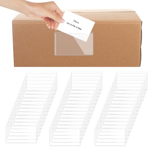 50 Stück Etikettenhalter Selbstklebend Visitenkartentaschen 10×6 cm Visitenkartenhüllen Selbstklebend Durchsichtige Aktenschränke Etikettenträger für Bibliotheken Geschäften Lagerregalen 50 Stück Etikettenhalter Selbstklebend Visitenkartentaschen 10×6 cm Visitenkartenhüllen Selbstklebend Durchsichtige Aktenschränke Etikettenträger für Bibliotheken Geschäften Lagerregalen von Telooco