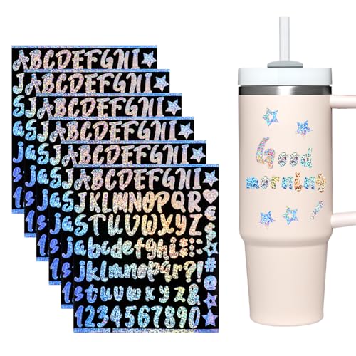 6 Blatt Buchstaben Aufkleber Selbstklebende Glitzerpapier zum Basteln Selbst Gestalten DIY Glitzer Buchstaben zum Aufkleben Vinyl Alphanumerisch Aufkleber für Wasserflaschen Tumbler Cup 6 Blatt Buchstaben Aufkleber Selbstklebende Glitzerpapier zum Basteln Selbst Gestalten DIY Glitzer Buchstaben zum Aufkleben Vinyl Alphanumerisch Aufkleber für Wasserflaschen Tumbler Cup von Telooco