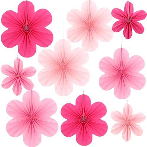 9 Stück Papierblumen Deko Rosa Blumen Papierfächer zum Aufhängen 20/25/35 cm Blumen Papier Klassenzimmer Deko Papierfächer Party Girlande Set für Kindergeburtstag Babyparty Hochzeit 9 Stück Papierblumen Deko Rosa Blumen Papierfächer zum Aufhängen 20/25/35 cm Blumen Papier Klassenzimmer Deko Papierfächer Party Girlande Set für Kindergeburtstag Babyparty Hochzeit von Telooco
