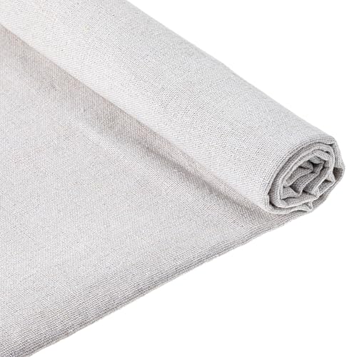 Weiß Leinenstoff Groß Stickstoff zum Sticken 160×50 cm Baumwolle Kreuzstich Stoff Ungebleichtes Musselin Leinenmaterial Embroidery Fabric Sticktuch zum Nähen von Leinen DIY Stoff Handwerk von Telooco