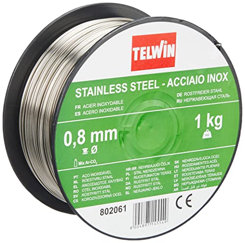Telwin S.p.A. 802061 Rostfreie Stahlschweissdrahtspule Durchmesser 0,8 mm, 1 Kg, Grau von Telwin