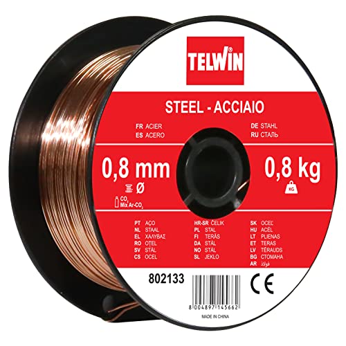 Telwin S.p.A. 802133 Stahlschweissdrahtspule Durchmesser 0,8 mm, 0,8 Kg, Kupfer von Telwin