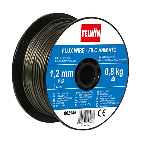 Telwin 802145 Fülldraht, Spule, 1,2mm Durchmesser, 0,8kg, Grau, 1,2 mm - 0,8 kg von Telwin