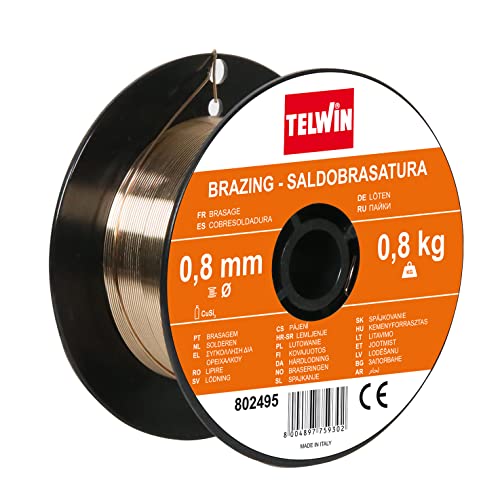 Telwin 802495 Lötdraht, Spule, CuSi3, 0,8mm Durchmesser, 0,8kg von Telwin