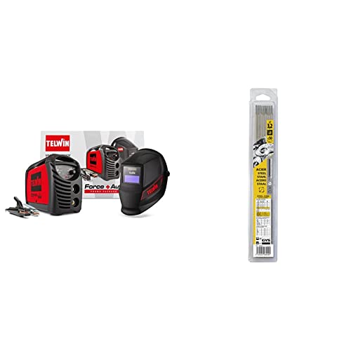 Telwin 815863 Force 165 Inverterschweissgerät für das Elektrodenschweißen Komplett mit Automatischem Schweißhelm, 230 V, 4,23 kg, Rot & GYS Rutile Elektroden, Durchmesser 3,2 mm, Inhalt 50 Stück Telwin 815863 Force 165 Inverterschweissgerät für das Elektrodenschweißen Komplett mit Automatischem Schweißhelm, 230 V, 4,23 kg, Rot & GYS Rutile Elektroden, Durchmesser 3,2 mm, Inhalt 50 Stück von Telwin