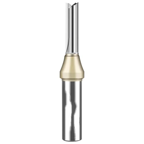 Temhyu 1/2 12,7mm Schaft CNC TCT Gerade Schaftfräser Holzbearbeitungswerkzeug Hartmetallfräser Fräser for MDF Sperrholz Spanplatten Schlitzbohrer(12.7x3.175x20) von Temhyu