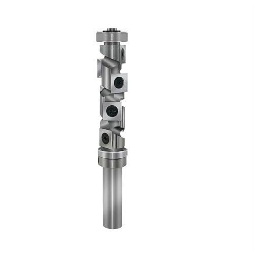 Temhyu 1/2 12 mm 12,7 mm Schaft Holzfräser Hartmetalleinsätze Kantenendverkleidung CNC Spoilboard Spiral Flush Trim Fräser(12.7mm shaft,D19xH65x2T) von Temhyu