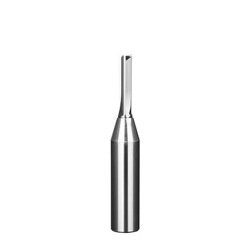 Temhyu 1/2 Schaft CNC-Holzbearbeitungswerkzeug TCT-Trimmen gerader Schaftfräser Wolframstahl-Fräser for MDF-Sperrholz-Spanplatten-Schlitzbohrer(H66020838) von Temhyu