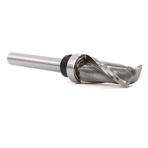 Temhyu 1/4" 6mm Schaft Kompression Flush Trim Vollhartmetall CNC Fräser for Holzbearbeitung Schaftfräser(8mm shank-01) von Temhyu