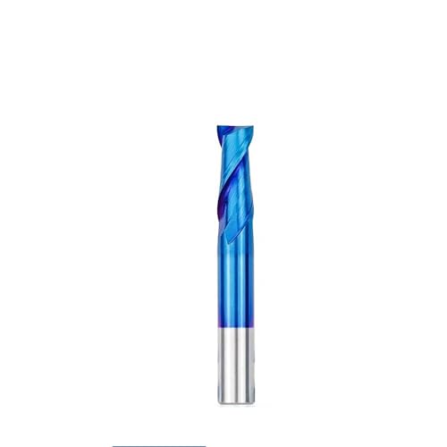 Temhyu 1–12 mm Hartmetall-Schaftfräser, CNC-Fräswerkzeug, Fräser, Fräser, 2 Flöten, Nano-blau beschichteter flacher Schaftfräser(10x10x55x150mm) von Temhyu