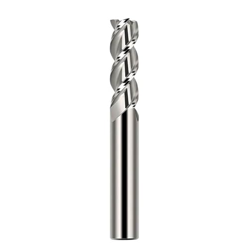 Temhyu 1-12mm Schaft Fräser 3 Flöte Hartmetall Schaftfräser CNC Maschine Router Bit for Aluminium Fiberglas Acryl holzbearbeitung Kupfer Kunststoff(None Coated,8xD8x25x60L) von Temhyu