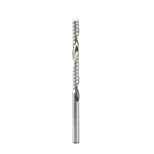 Temhyu 10 Stück 3,175 mm, 4 mm, 5 mm, 6 mm, 8 mm Schaft, Hartmetall-CNC-Fräser, eine einzelne Flöte, Schaftfräser, Fräser, 17–62 mm(10pcs 8x22) von Temhyu