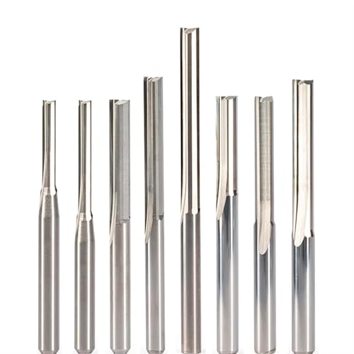 Temhyu 10 stücke 3,175/4/5/6mm Schaft Gerade Slot Bit Holz Cutter CNC Vollhartmetall Zwei doppel Flöte Bits CNC Router Bits(6x62) von Temhyu