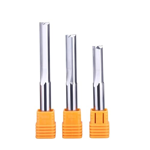 Temhyu 10 stücke 3,175 4 6mm Schaft CNC Gravur Fräser Zwei Flöten Gerade Router Bits for Holz Hartmetall-schaftfräser schneiden Fräsen Werkzeuge(4X32x55) von Temhyu