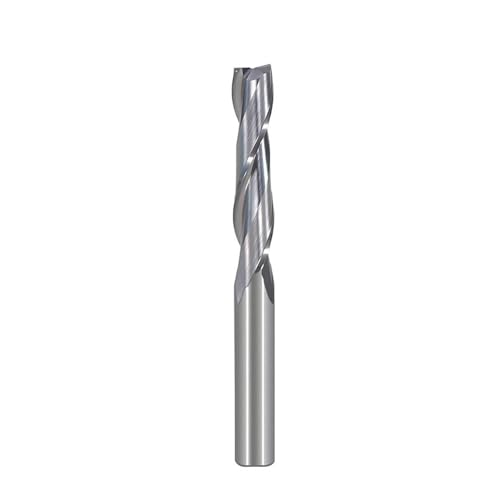 Temhyu 10Pcs 3,175mm 4mm 5mm 6mm Schaft Flache Ende Mühle CNC Router Bit Gravur Werkzeuge up-Cut Spirale Fräser for Holzbearbeitung Werkzeuge(6x52x80L) von Temhyu