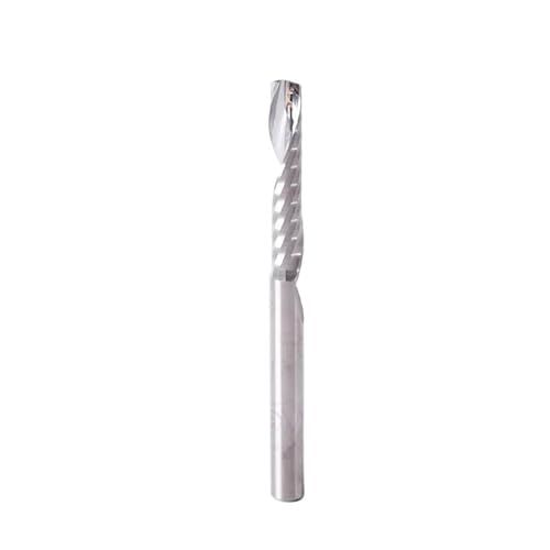 Temhyu 10Pcs 3,175mm 6mm Schaft Eine Flöte Spirale Fräser for MDF Schneiden CNC Router Gravur Bits PVC kunststoff Schneiden Werkzeuge Ende Mühle(6x6x62x100) von Temhyu