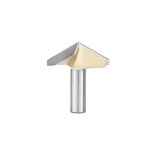 Temhyu 12,7mm Schaft V Nut Router Bit 120 150 Grad Doppel Flöten Carving Bit Holzbearbeitung Werkzeuge Gravur Schlitzen Cutter for CNC(V00604) von Temhyu