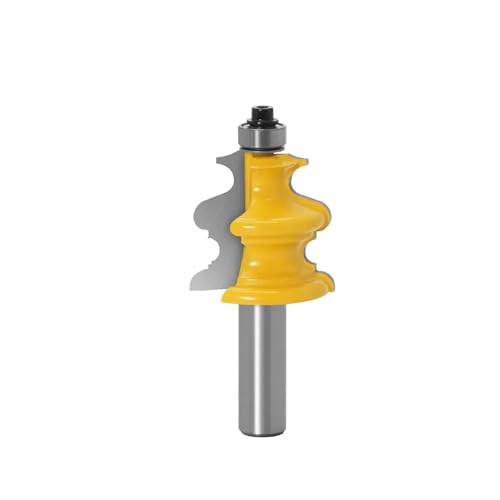 Temhyu 12-mm-Schaft-Architekturform-Handlauf-Fräser-Set, CNC-Linie, Holzbearbeitungsfräser, Planfräser, Gehäusebasis(NO9 12mm shank) von Temhyu