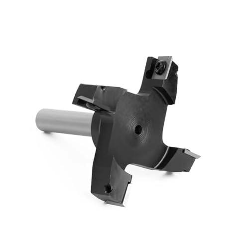Temhyu 12mm 1/2 "Schaft Austauschbare Klinge Hobeln Bit Gesicht Ende Fräser Einsatz-Stil Spoilboard CNC Oberfläche Router bits for Holzbearbeitung(12mm shank bit) von Temhyu