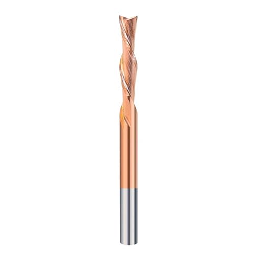 Temhyu 3,175/4/6/8/10/12mm Schaft Schaftfräser UNTEN Cut Fräser for Holzbearbeitung 2 flöte Hartmetall-schaftfräser CNC Spirale Router Bits(TiCN Coated,10x10x45) von Temhyu