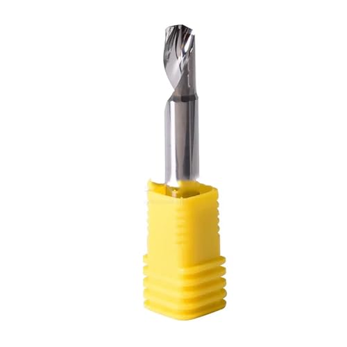 Temhyu 3,175/4/6mm Schaft Aluminium Legierung Fräser CNC Router Gravur Bit Eine Flöte Spirale Schaftfräser schneiden Werkzeug(8x8x25x60) von Temhyu