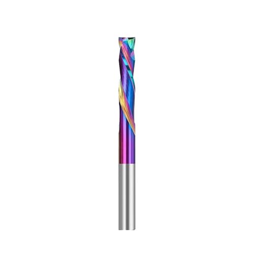 Temhyu 3,175-10mm Kompression Fräsen Bit Zwei Flöten UP Und UNTEN Fräser Hartmetall-schaftfräser for Holz Fräsen Werkzeug CNC Router Bit(4x25x55mm) von Temhyu