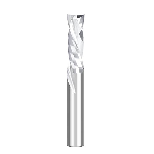 Temhyu 3,175–12 mm Schaftfräser UP & DOWN Cut Zweischneidiges Spiralkompressionsfräswerkzeug for CNC-Fräser-Schaftfräser(None Coated,12x45x100L) von Temhyu