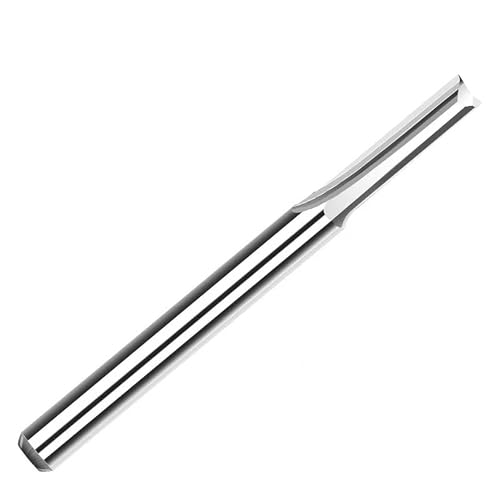 Temhyu 3,175-12mm Schaft Fräser 2 Flöte Gerade Schaftfräser CNC Fräser Hartmetall-schaftfräser for Holzbearbeitung(4x4x25x50L) von Temhyu