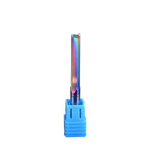 Temhyu 3,175–8 mm Schaftbeschichtung, zwei Nuten, gerade Schlitzfräser, Vollhartmetall-CNC-Schneidwerkzeuge, Fräser, Holzarbeits-Schaftfräser(3.175x2.0x8x38L) von Temhyu
