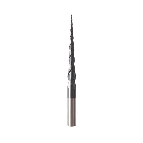 Temhyu 3,175 mm, 4 mm, 6 mm, 8 mm Schaft, Hartmetall-Kugelfräser, konischer Schaftfräser, Fräser, CNC-Kegel-Metallfräser(R2X60XD8X100L) von Temhyu