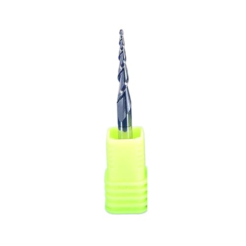 Temhyu 3,175 mm 4 mm 6 mm 8 mm Schaft Kugelfräser Konische Schaftfräser Fräser CNC Kegel Holzbearbeitungswerkzeug Fräser(4.0xR0.75x15x50L) von Temhyu