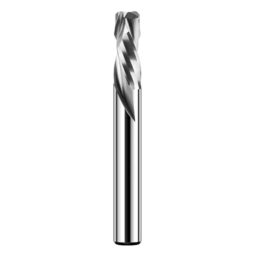 Temhyu 3,175 mm 6 mm Schaftfräser Holzarbeiten UP DOWN Cut 2 Nuten Spiralkarbid-Fräswerkzeug, CNC-Fräser, Kompressionsholz-Schaftfräser-Bits(4X25LX4DX45L) von Temhyu