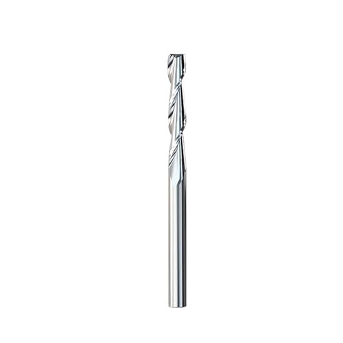 Temhyu 3,175 mm Schaft, 2 Nuten, flacher Schaftfräser, 3,175 mm Schaft, Spiralfräser, CNC-Mikro-Schaftfräser, Hartmetall-Fräser(2.0xD3.175x12) von Temhyu