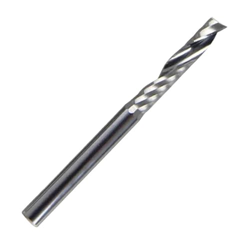 Temhyu 3,175 mm Schaft, einschneidige CNC-Fräser, einschneidige Spiral-Schaftfräser, Hartmetall-Fräser, Spiral-PVC-Fräser(1LX3 217) von Temhyu