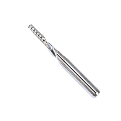 Temhyu 3,175 mm Schaft Einzelflöte Spiralfräser CNC-Schaftfräser for MDF-Wolframkarbid-Fräser Wolframstahl CNC-Werkzeuge(1.5mm,12mm) von Temhyu