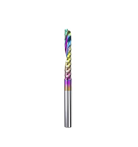 Temhyu 3,175 mm Schaft Spiralfräser Einzelflöte Fräser ZinnbeschichtungWolframkarbid-Schaftfräser Gravur CNC-Werkzeuge(207221416) von Temhyu