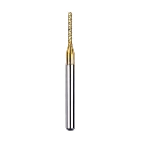 Temhyu 3,175 mm Schaft Titanbeschichteter Hartmetall-Fräser Gravurkantenschneider CNC-Fräser Schaftfräser for PCB-Maschine 0,8 mm-3,175 mm(1.2mm) von Temhyu