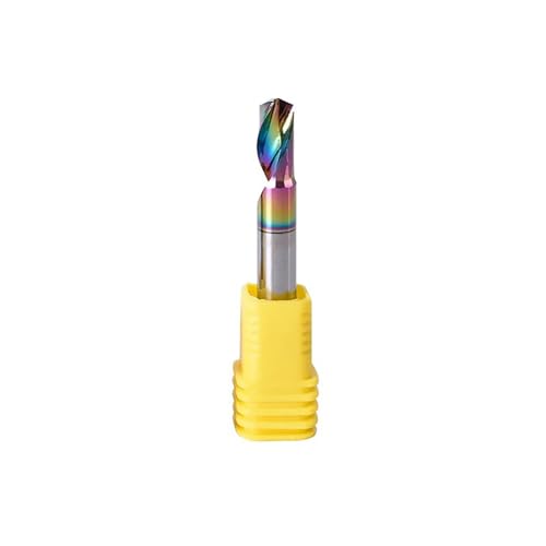 Temhyu 3,175mm 4mm 6mm Schaft Beschichtung Fräser for Aluminium Eine Flöte Spirale Bits Schaftfräser Gravur CNC router Gravur Bit(4x4x15x45) von Temhyu