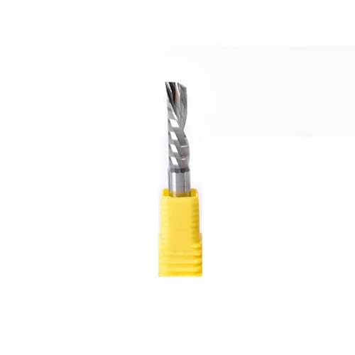 Temhyu 3,175mm 4mm Schaft Fräser Hartmetall Wolfram Down Cut Eine Flöte Links Spirale Bits Gravieren CNC Router bits Werkzeug Schaftfräser(3.175x3.175x32x55) von Temhyu