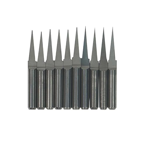 Temhyu 3,175mm Fräsen Bits 10 20 30 Grad Schaftfräser Werkzeuge for Holzbearbeitung CNC Router Drehmaschine Schneiden Fräsen Und Gravieren(3.175x30x0.8) von Temhyu