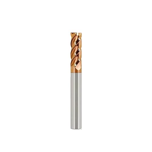Temhyu 3mm 4mm 6mm 8mm 10mm 12mm Schaft HRC55 4 Flöten Schaftfräser Wolframkarbid Holz Fräser Metall CNC Fräser Länge Schaftfräser(12.0x12Dx100L) von Temhyu