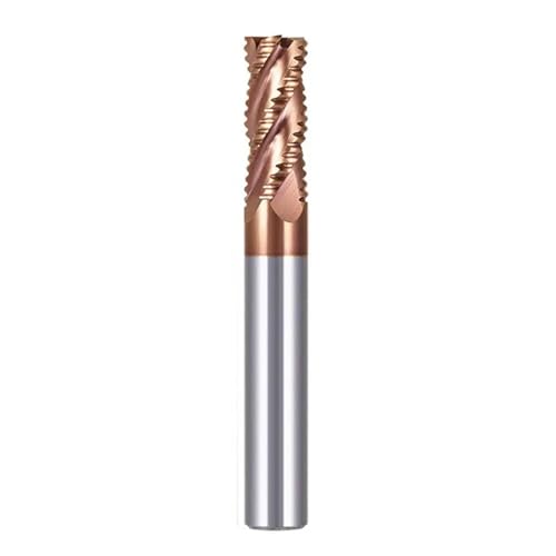 Temhyu 4-12mm Schaft Fräser 4 Flöten Schruppen Ende Mühle HRC55 Hartmetall Fräser for Metall Fräsen Werkzeug CNC Maschine Router Bit(TICN Coated,18x70x18Dx150L) von Temhyu