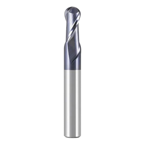 Temhyu 4-16mm Schaftfräser Kugelkopffräser R0.5-R8 Spiralkarbid-Fräser Metallfräser Fräser 2 Flöten CNC-Fräser(None Coated,8pcs R0.5-R3.0) von Temhyu
